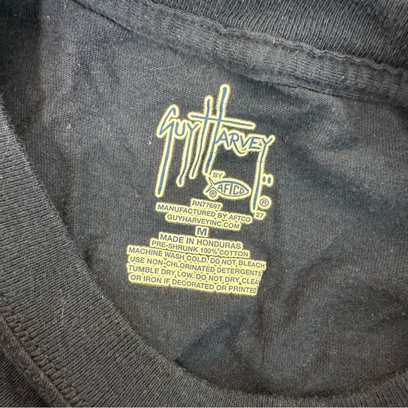 Guy Harvey Navy Long Sleeve T-Shirt - Picture 3 of 5